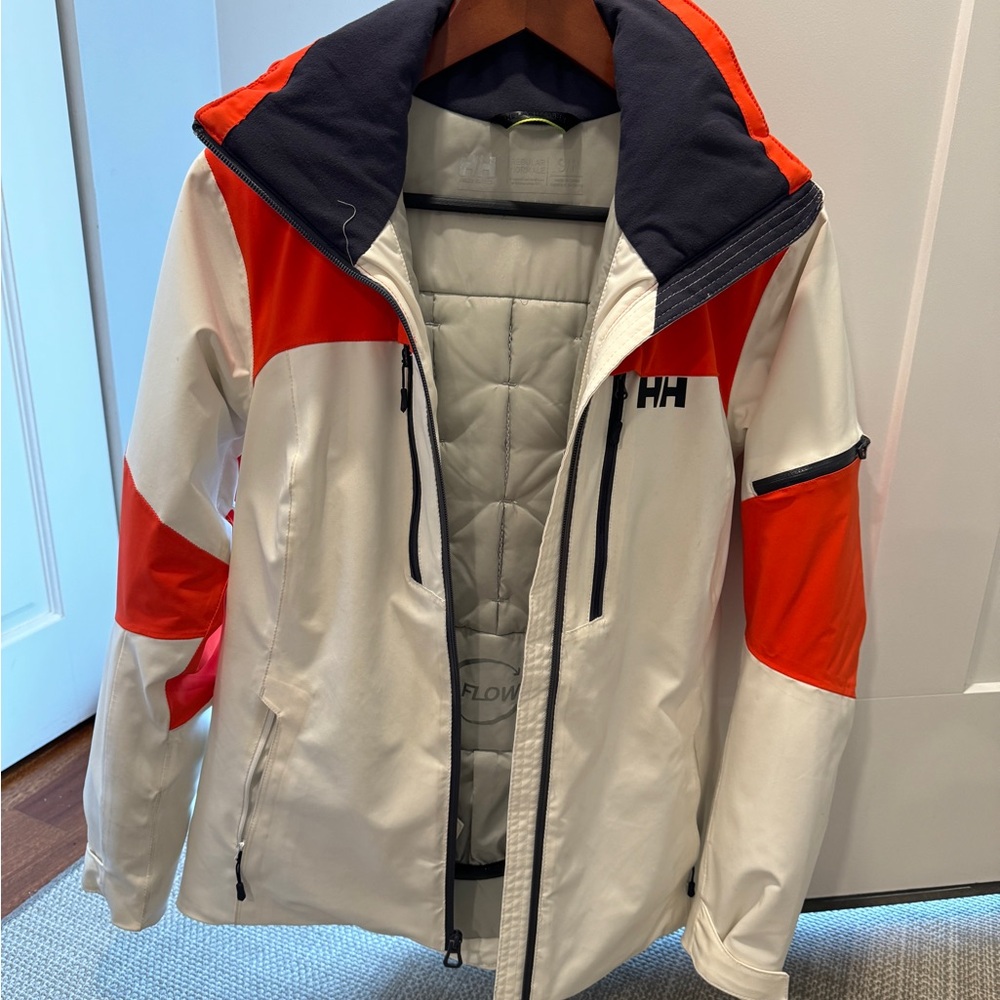 Helly Hansen White and Red Ski Jacket